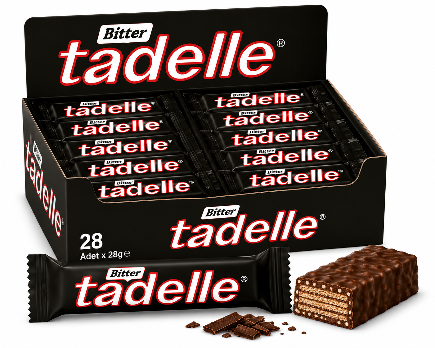 28er Tadelle Schokowaffel - Bitter 28gr