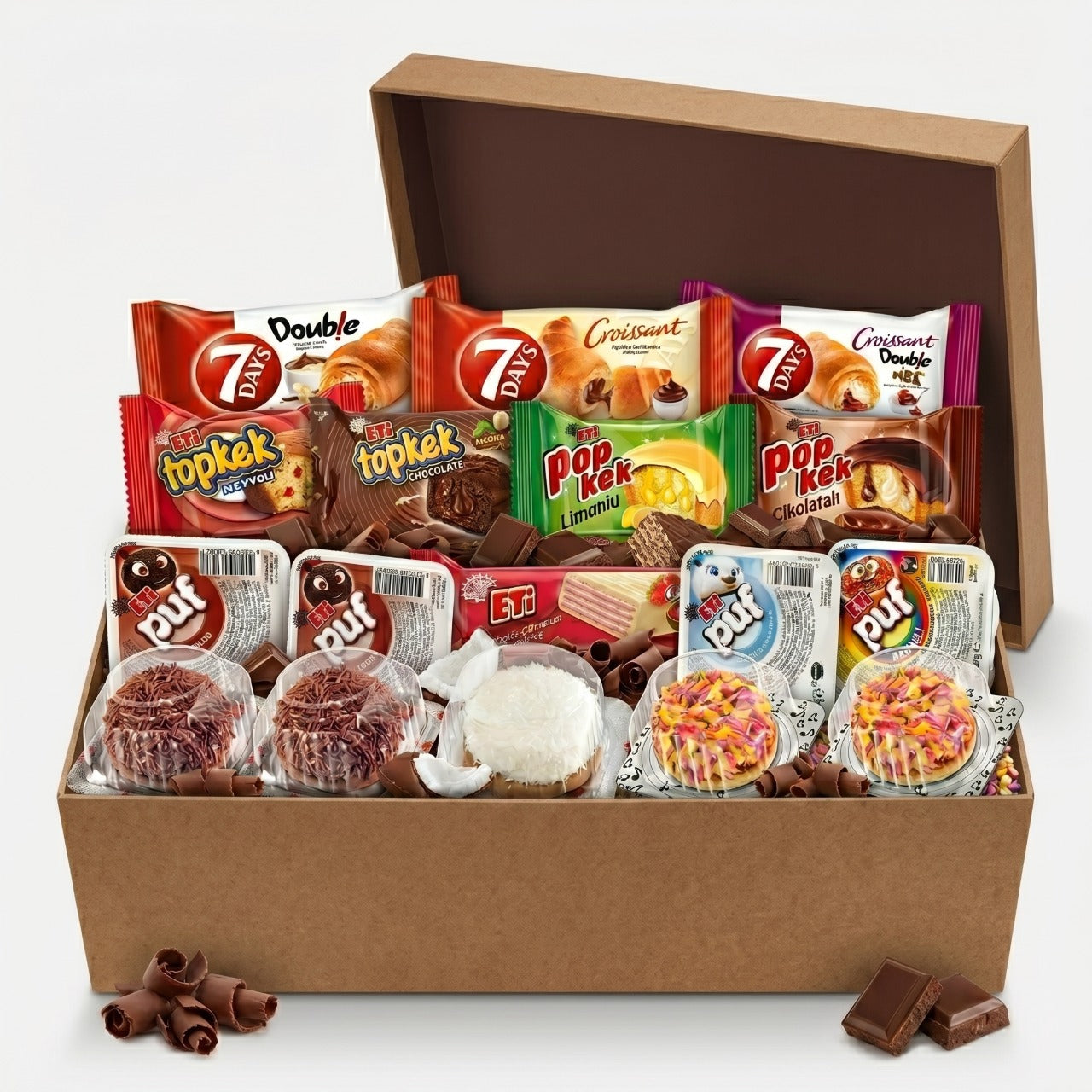 Türkische Kuchen & Waffel Box 24er | Eti Popkek, Topkek & 7 DAYS