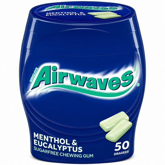 Airwaves - Menthol & Eucalyptus (50 Stück) Kaugummi