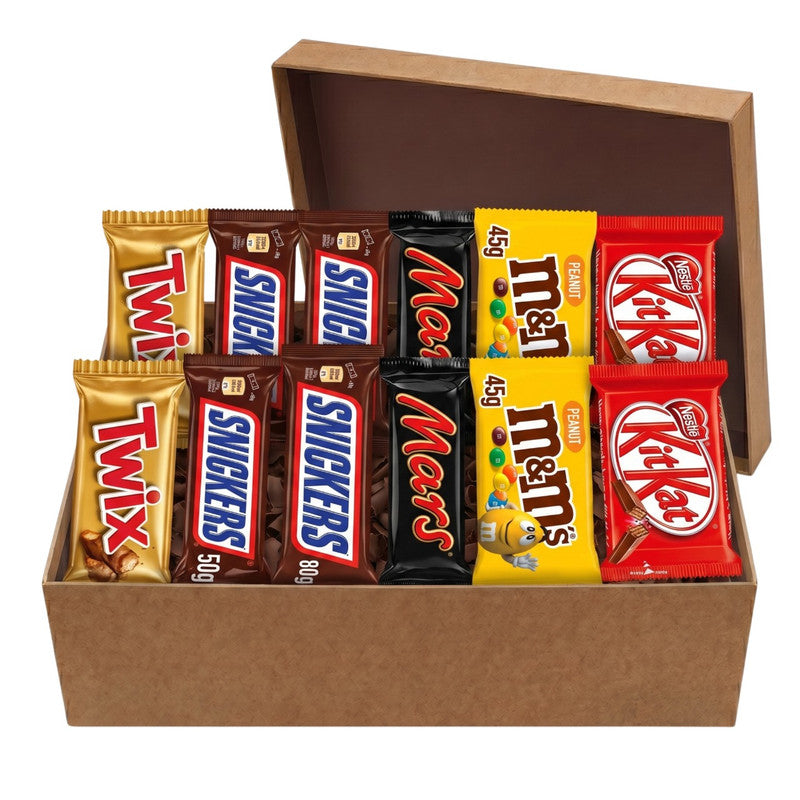 American Candy Starter Box mit Snickers Mars Twix M&M's und KitKat