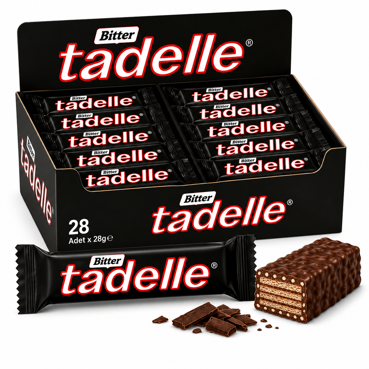 28er Tadelle Schokowaffel - Bitter 28gr
