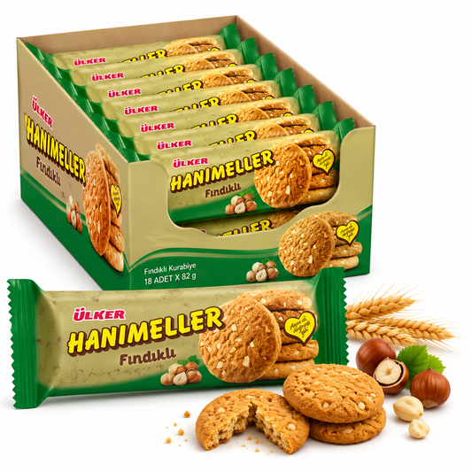 18er Ülker Hanimeller Haselnuss Kekse 82g