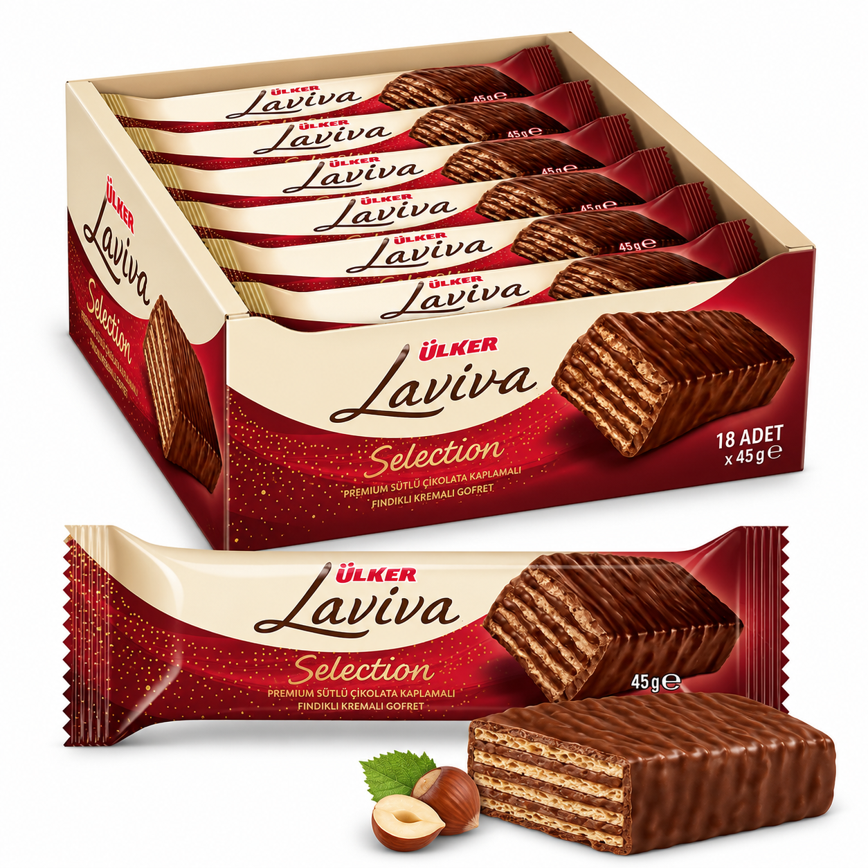 Ülker Laviva Schokowaffel Box 18x45g